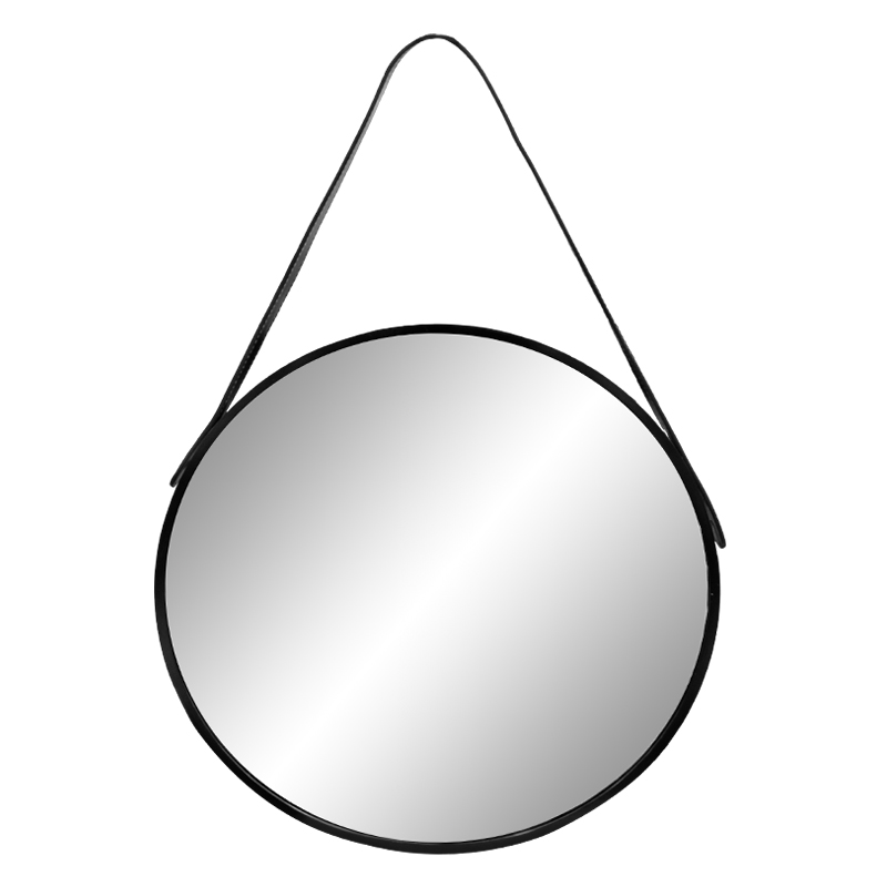 Espejo Colgante 40cm Negro con Soporte 