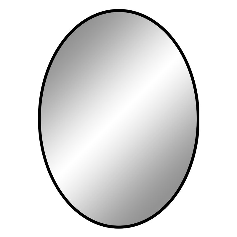 Espejo con Borde Negro Oval 70x50cm