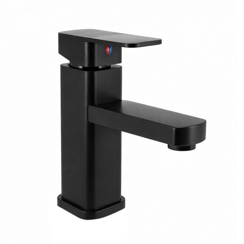 Grifería Lavamanos Cortese Negro Nate 17cm 