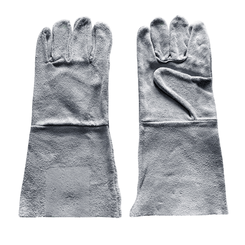 Guante de Cuero para Soldar 14" Gris