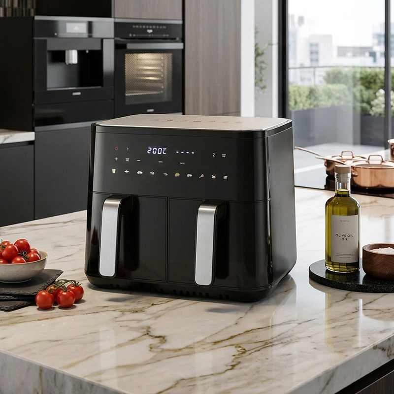 Air Fryer 10 Litros Negro Doble Digital Mastermaid
