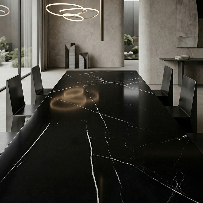 Piedra Sinterizada 80x260cm Nero Marq Pulido de 15mm (2.08)