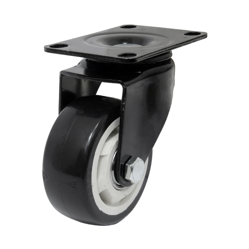 Garrucha Rueda PVC Negra con Plataforma 3"