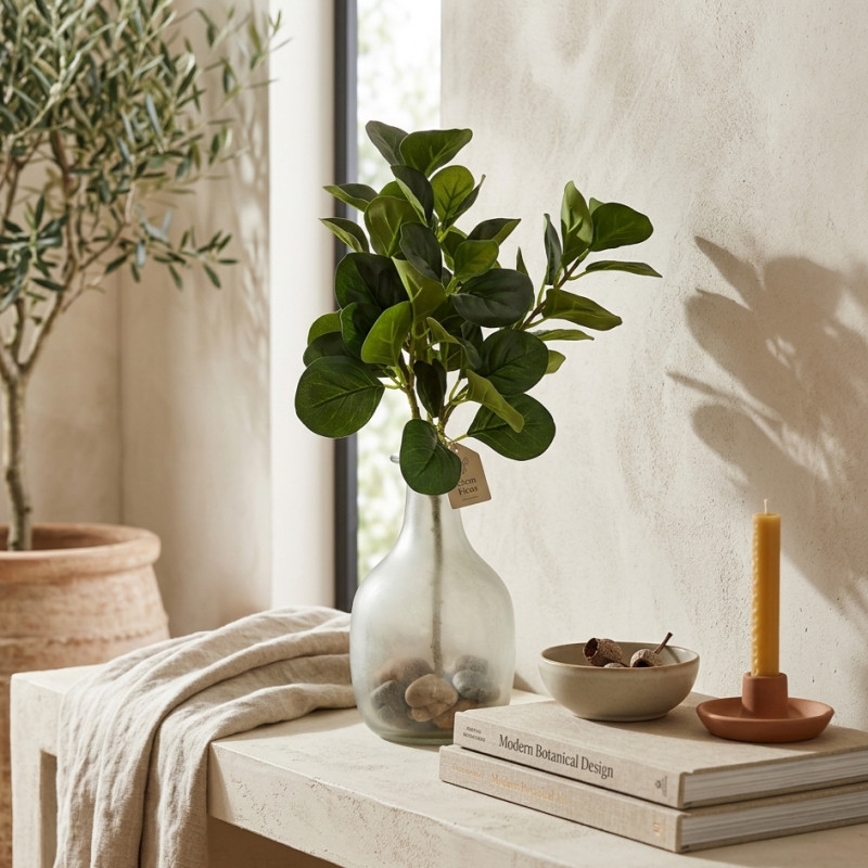 Rama y Hoja Ficus Artificial 55cm