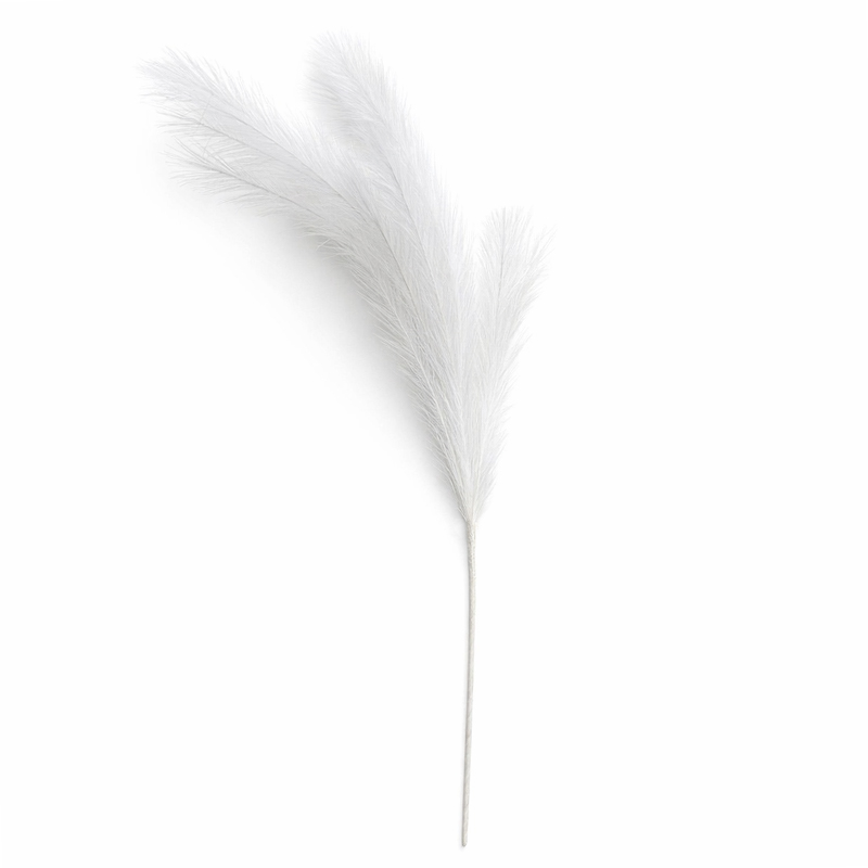 Pluma Artificial Blanca 112cm
