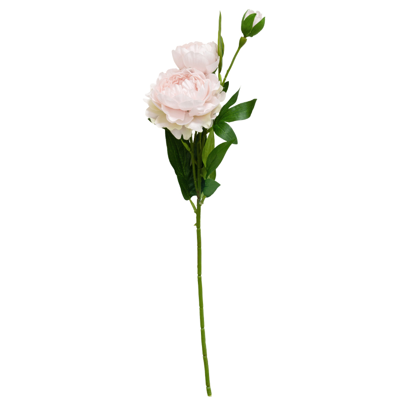 Flor Artificial Peonia Rosa 52cm