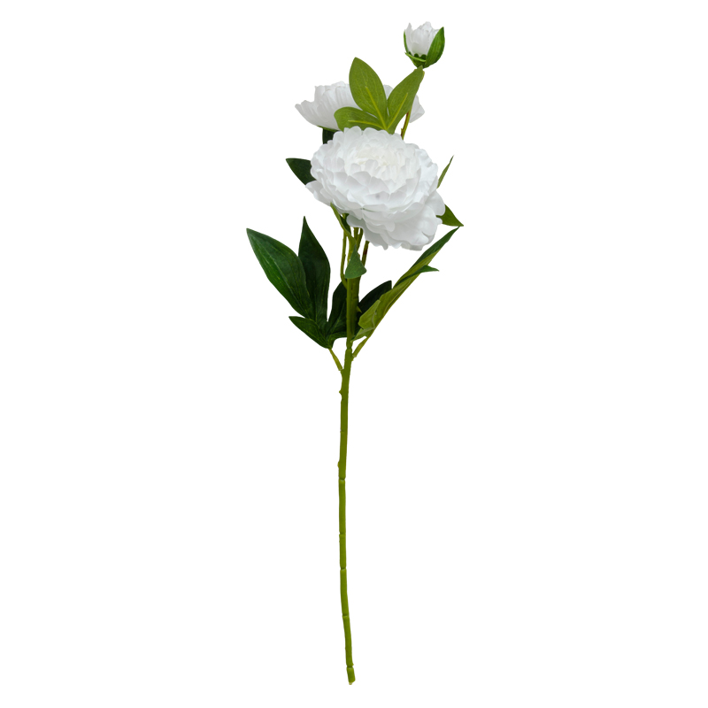 Flor Artificial Peonia Blanca 52cm