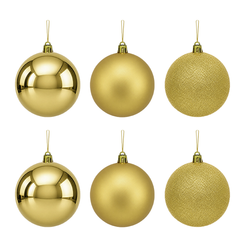 Bola Navidad Basic Oro 7cm 6 Piezas