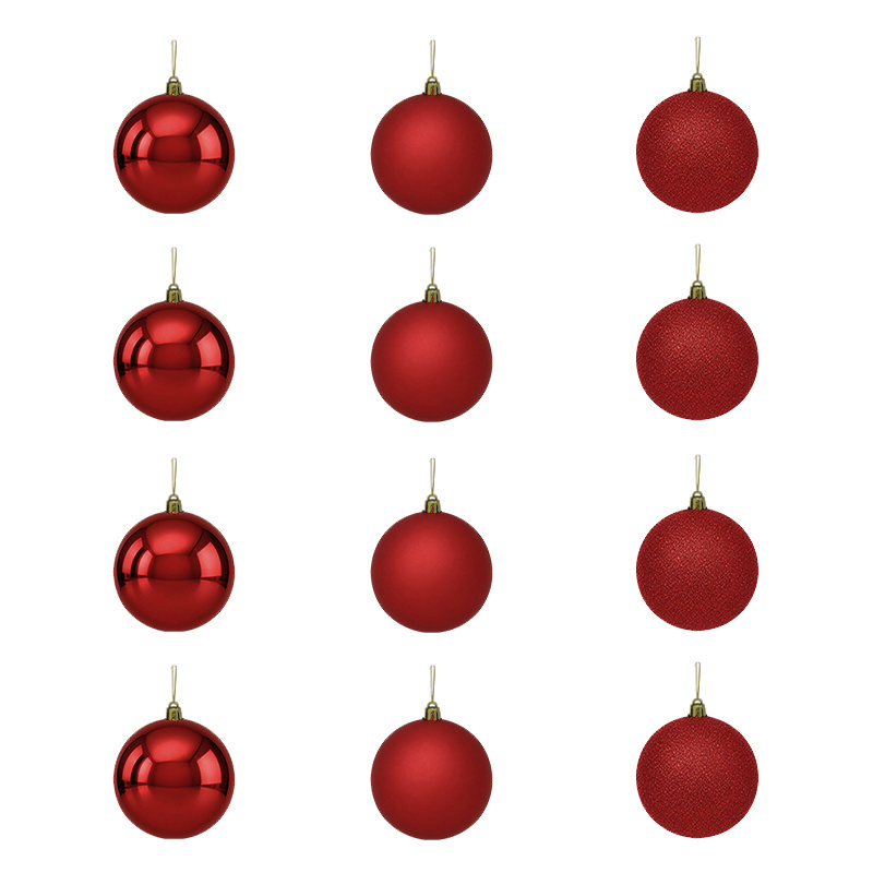 Bola Navidad Roja 7cm 12 Piezas