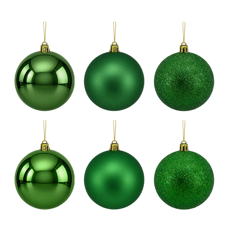 Bola Navidad Verde 6cm 6 Piezas