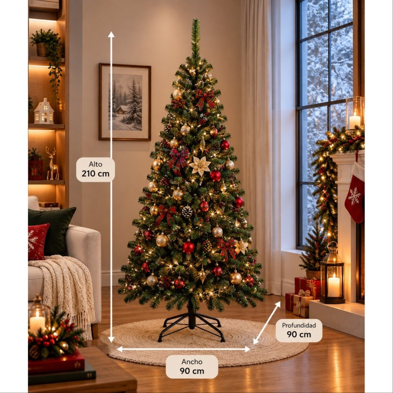 Árbol de Navidad Orleans 7 Pies 210cm 525Tips 