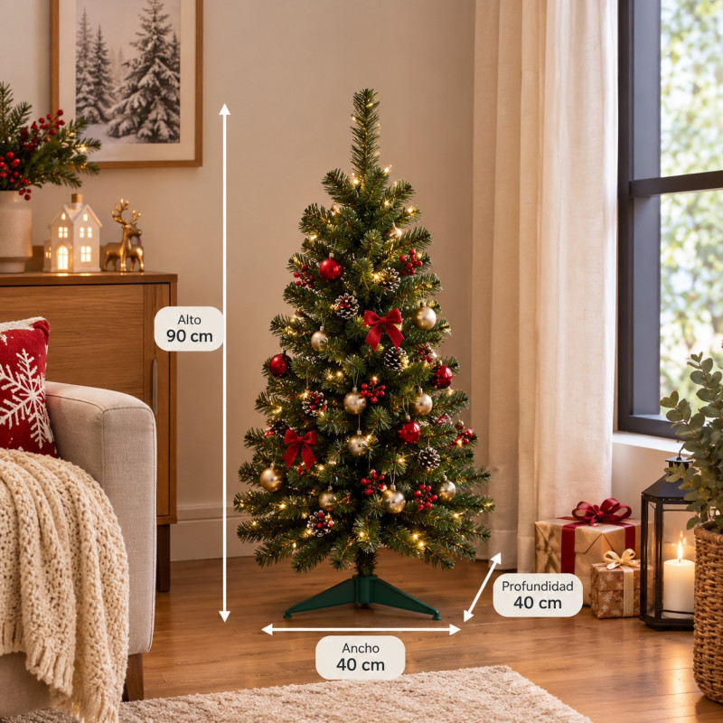 Árbol de Navidad Orleans Mini 90cm 80 Tips