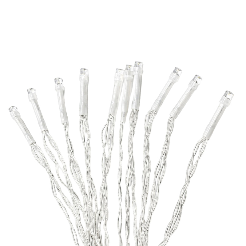 Luces Navideñas de 20 Leds Estatica de Bateria Blanca 