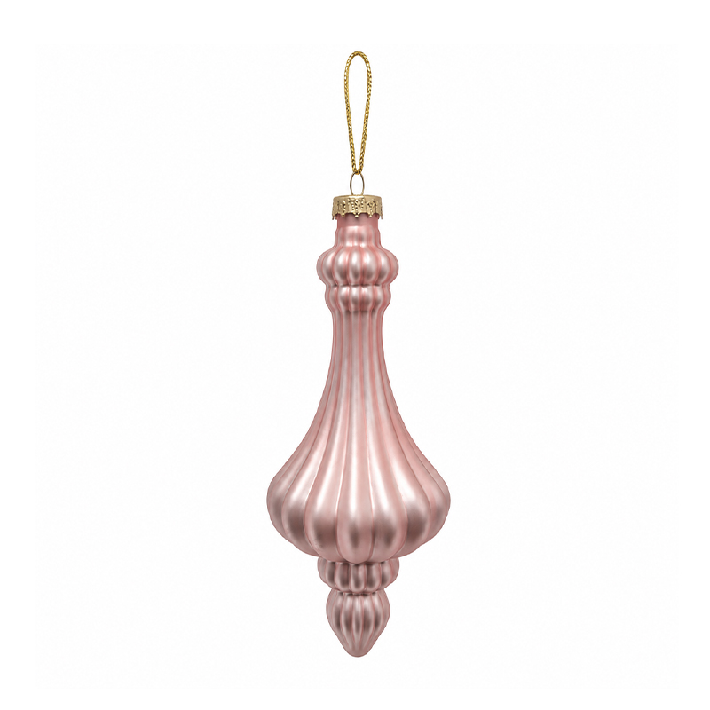 Adorno Colgante Rosa Vidrio 16cm