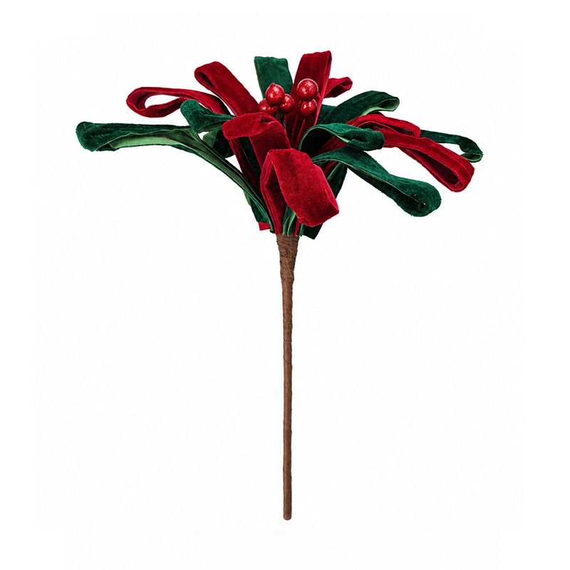 Flor Navideña Kiss Me At Christmas 30cm