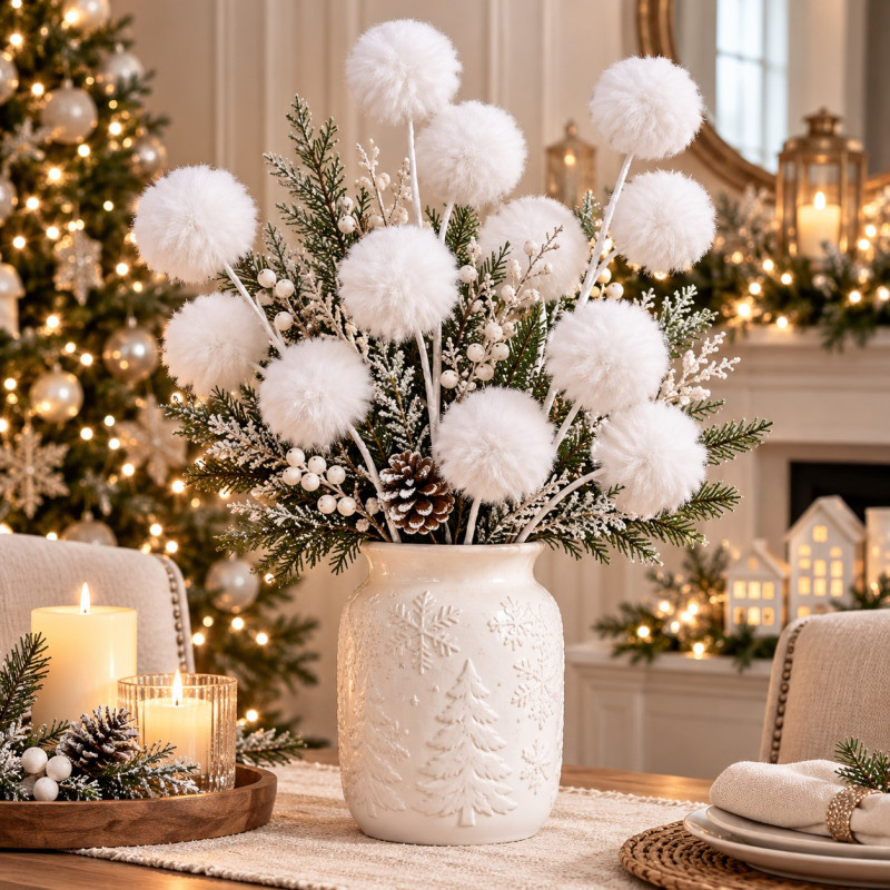 Rama Cotton Christmas Beauty Blanco 60cm 