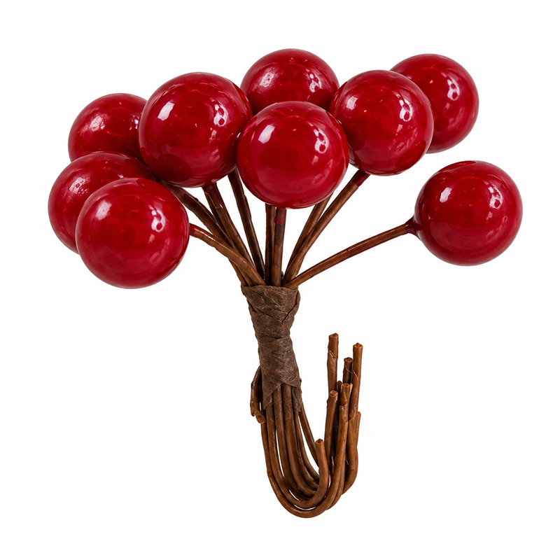Pick Cerezos Navidad X12 Piezas 