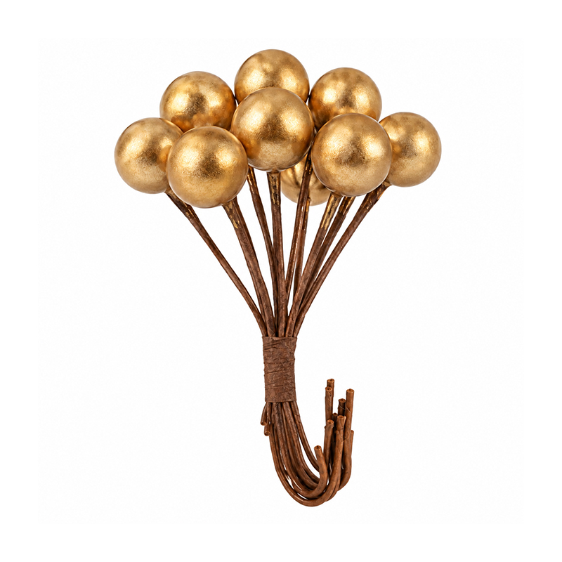 Pick Perlas Champagne Navidad 12 Piezas 