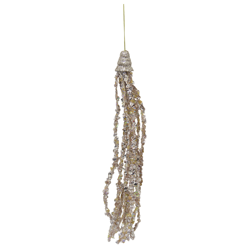 Adorno Colgante 27cm con Borlas Oro