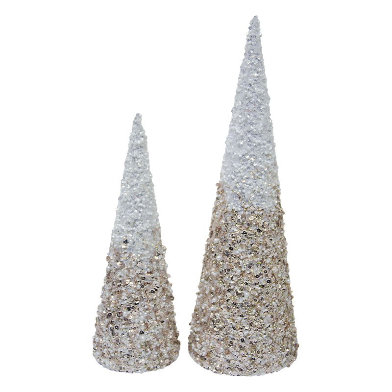 Árbol 2 Piezas Champagne Xmas 42cm