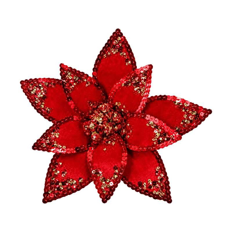 Flor Decorativa Roja de 20cm