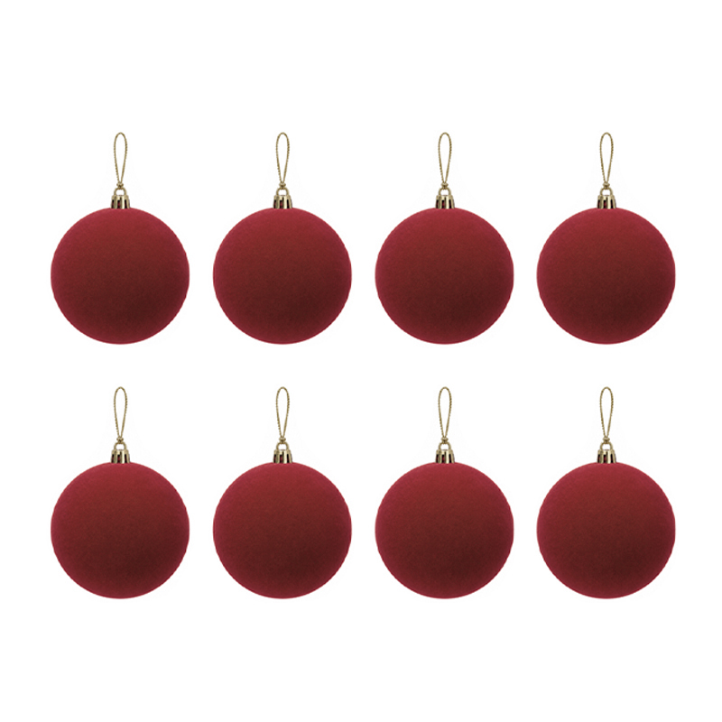 Bola Navideña Roja de 5cm 8 Piezas