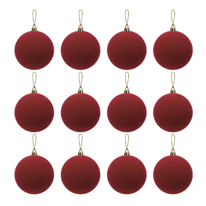 Bola Navideña Roja de 6cm 12 Piezas