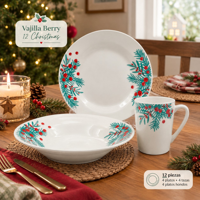 Vajilla Berry 12  Christmas
