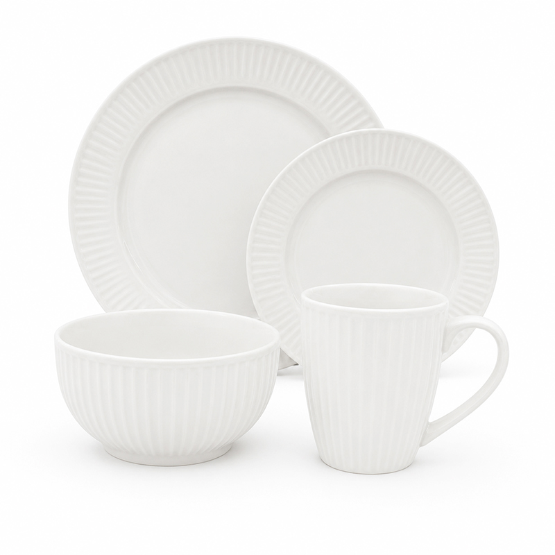 Vajilla Damiani 16 Piezas Blanca 