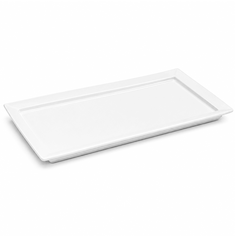 Bandeja de Cerámica Blanca 20x40x2cm