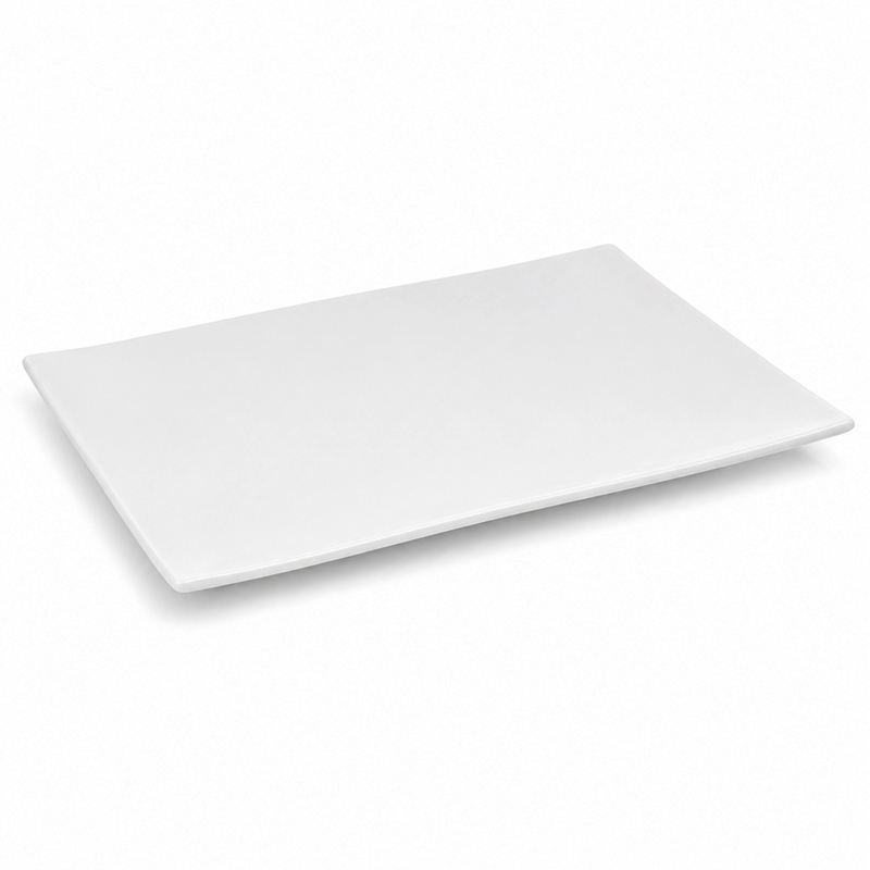 Bandeja de Cerámica Blanca 22x33.5x2cm