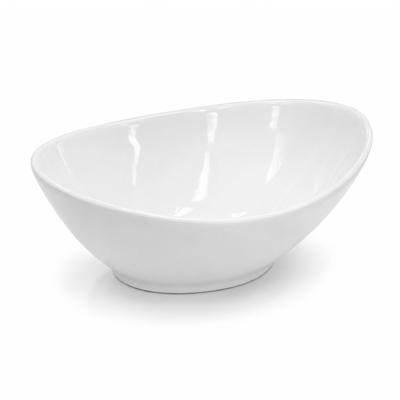 Bandeja de Cerámica Blanca 14.5x20x7cm