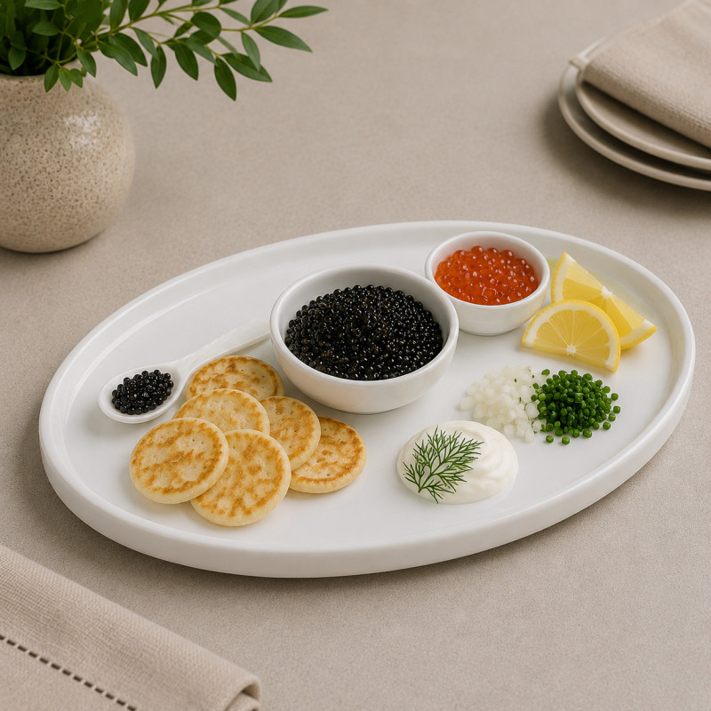 Bandeja de Cerámica Oval 19.5x26.5x2cm