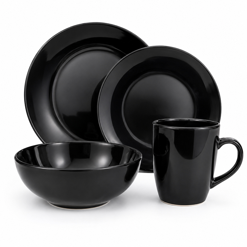 Vajilla Marine 16 Piezas Negro