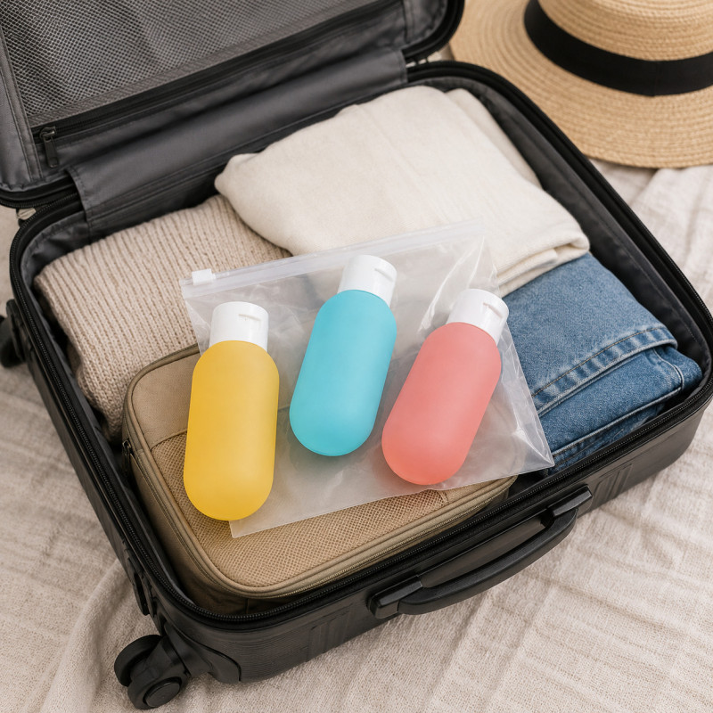 Botella para Viaje en Set 3 Piezas