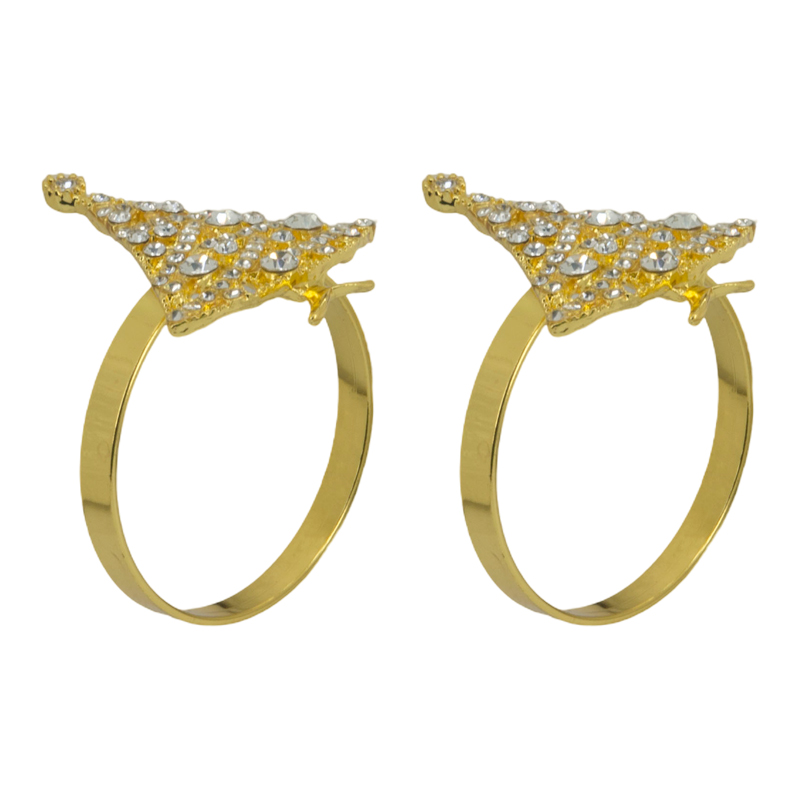 Anillo Porta Servilleta Árbol Oro 2 Unidades