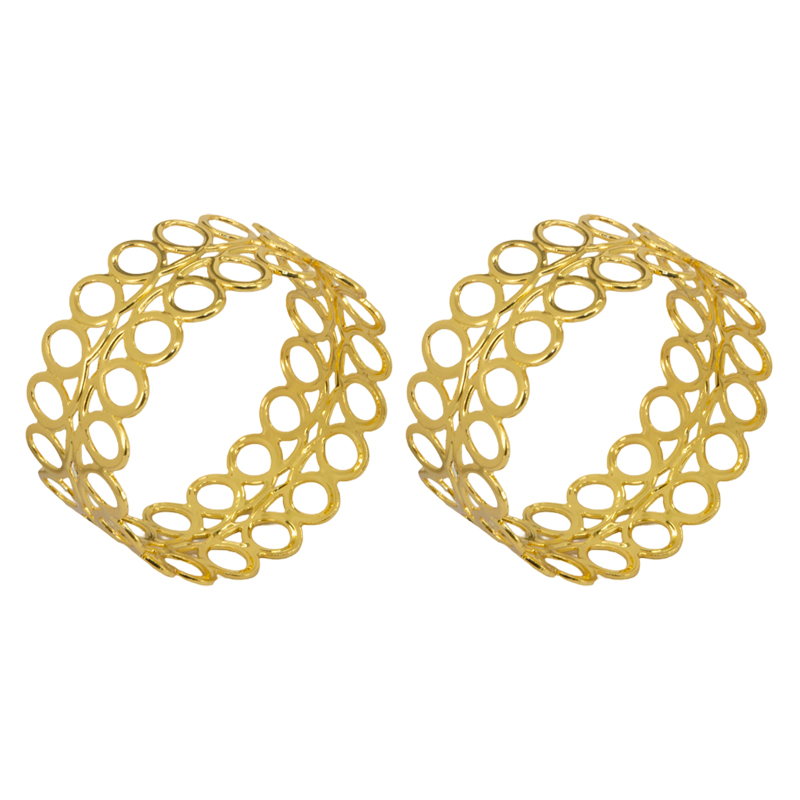 Anillo Porta Servilleta Infinity Oro 2 Unidades