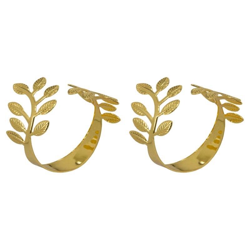 Anillo Porta Servilletas Rama Oro X2