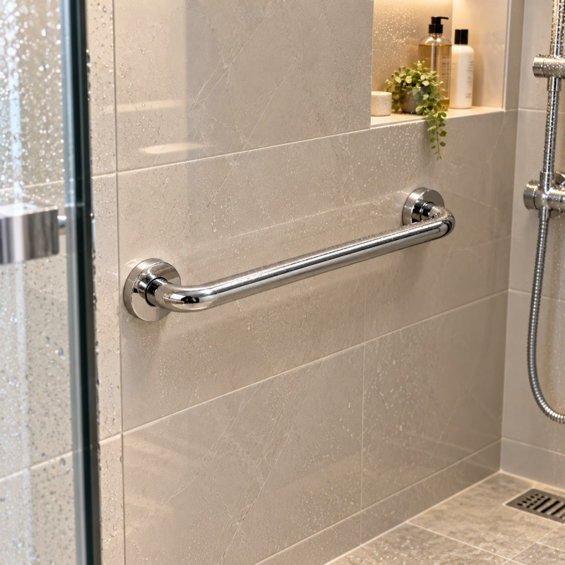 Soporte de Baño Inoxidable 15" D.19mm
