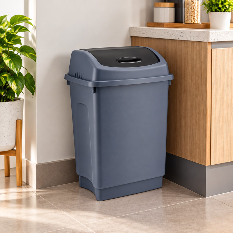 Tacho Plástico 25 L Gris