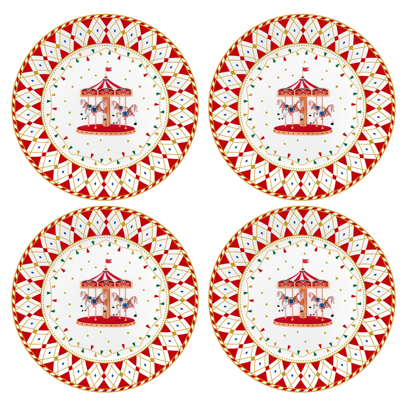 Plato de Postre Carousel Set 4 Piezas
