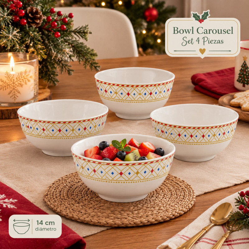 Bowl Carousel Set 4 Piezas 14cm
