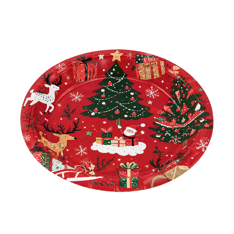 Plato 18cm Árbol Navidad 10 Unidades