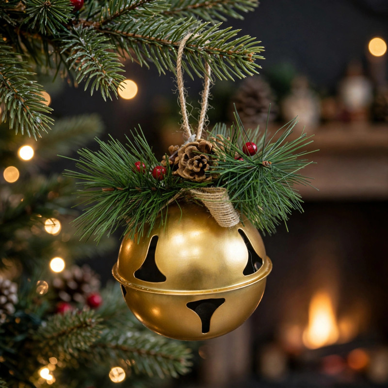 Cascabel Colgante Oro Warm Wishes de 22 cm