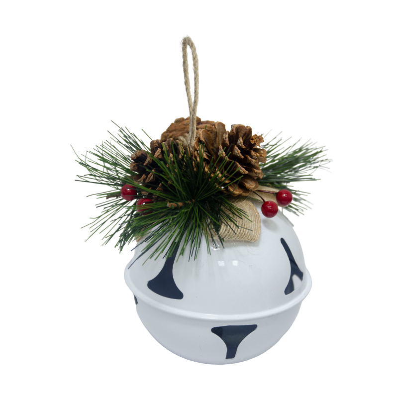 Cascabel Colgante Blanco Winter Village de 22cm