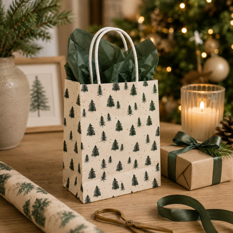 Funda de Regalo Árbol 12.6x6x17.5cm 13 Unidades