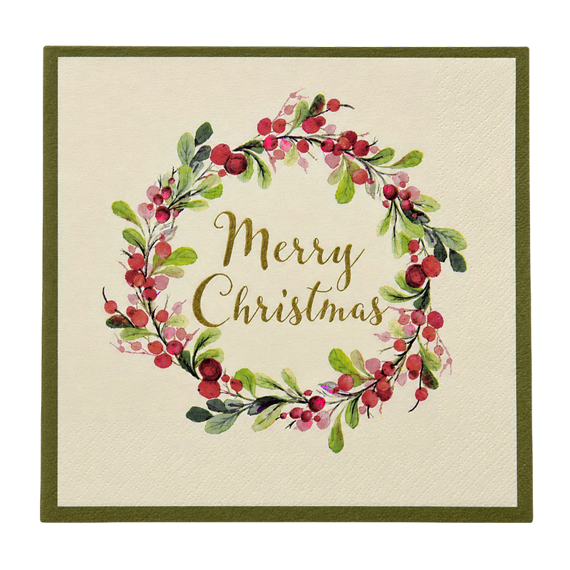 Servilleta Merry Christmas 33x33cm 20 Unidades