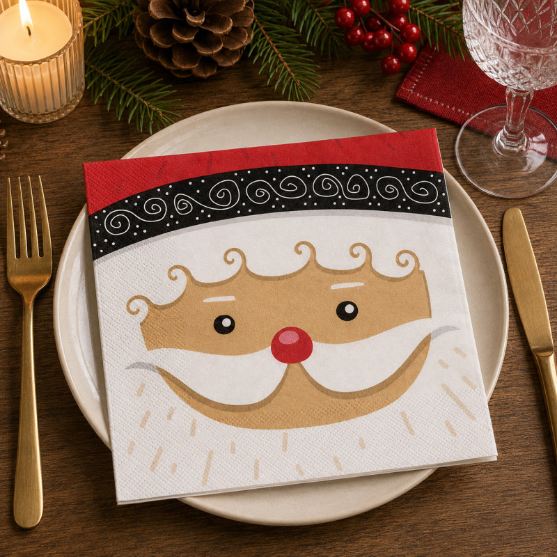 Servilleta Rostro Santa 33x33cm 20 Unidades