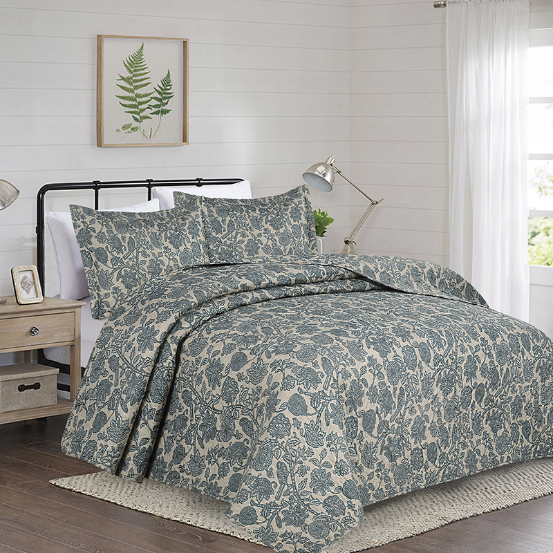 Sobrecama King 3 Piezas 50/50 Verde 