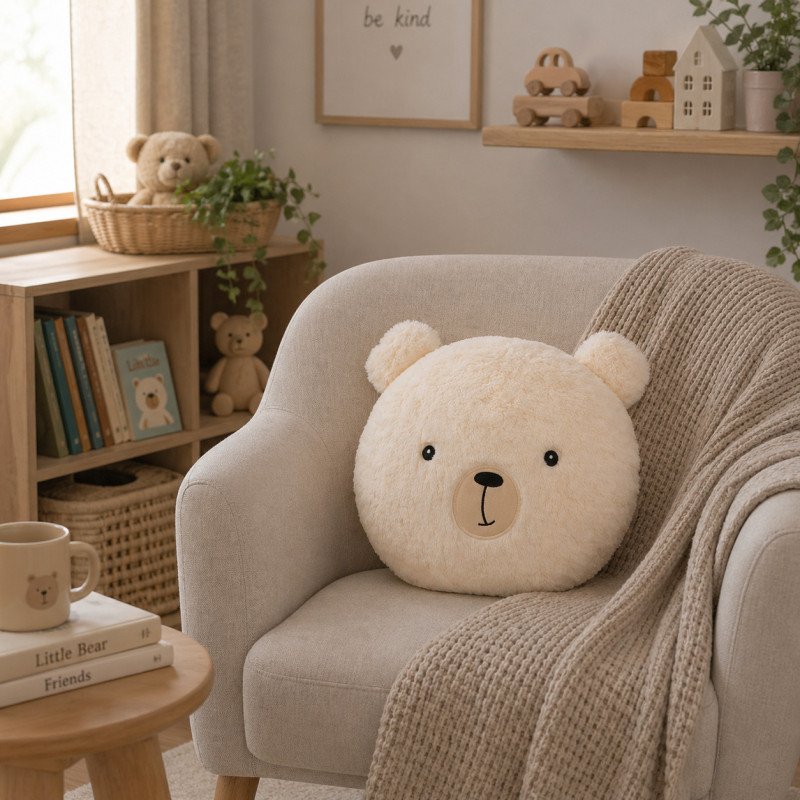 Cojín Oso Ivory 30cm 